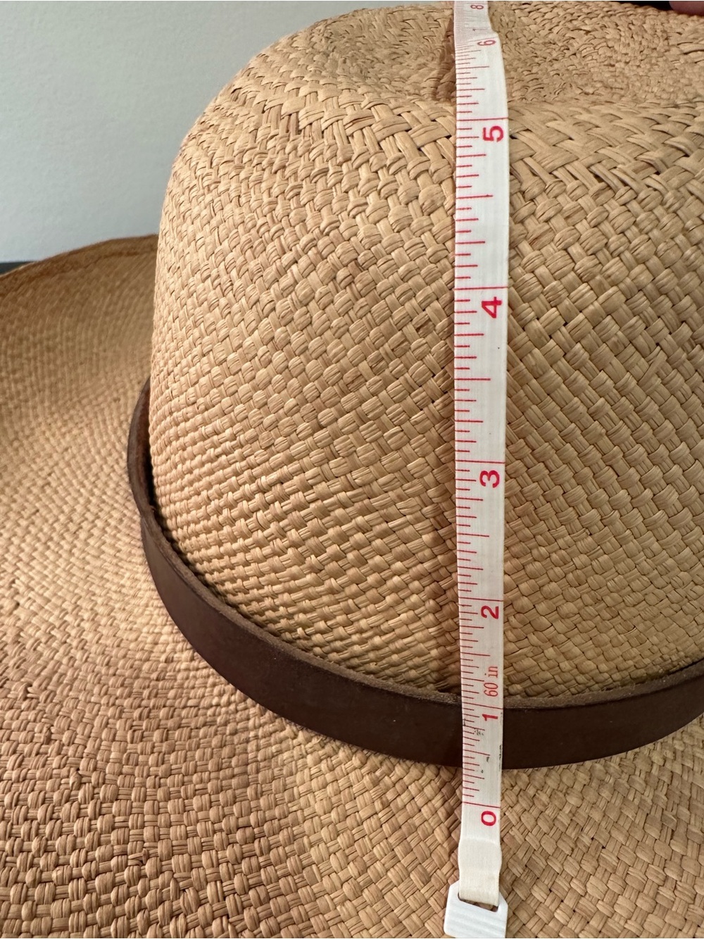 Ralph Lauren Natural Straw Hat, leather band, NavyTag, SMALL - Picture 11 of 11